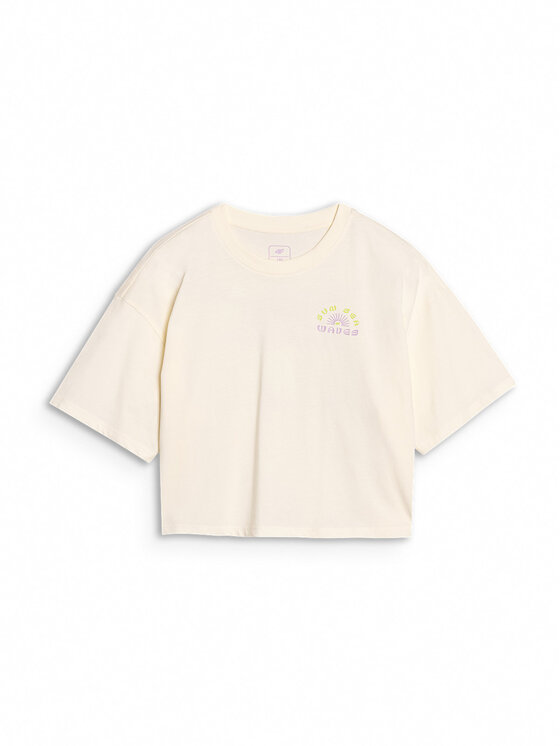 4F 4F T-Shirt SWELLS OF THE OCEAN Biały Oversize