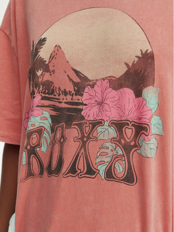 Roxy Roxy T-shirt Talloversize Washed ERJZT06081 Svijetlo narančasta Loose Fit
