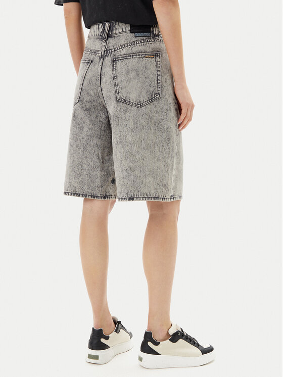 Volcom Volcom Džínsové šortky Beeggy B2012504 Sivá Baggy Fit