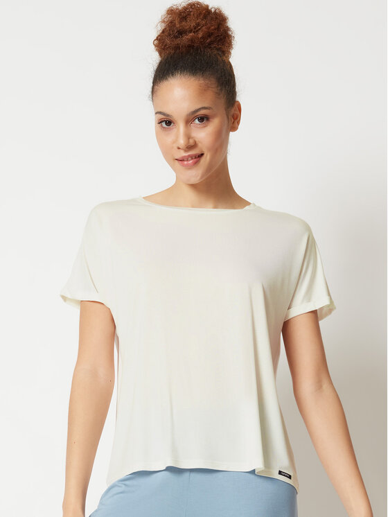 Skiny Skiny T-Shirt 80774 Beżowy Comfortable Fit