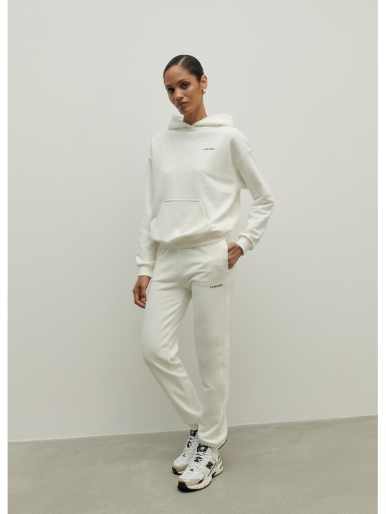 La Mania La Mania Teplákové kalhoty COZY Bílá Classic Fit