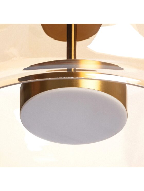 MIAhome MIAhome Lampa Wisząca LED 7W Metal i Szkło Aba Pomarańczowy jasny