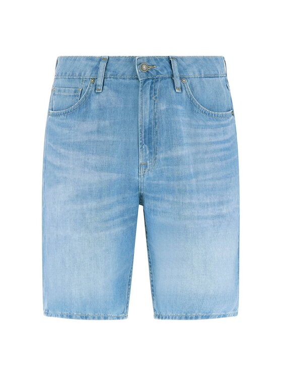 Guess Guess Kalhoty z materiálu 177329 Modrá Regular Fit