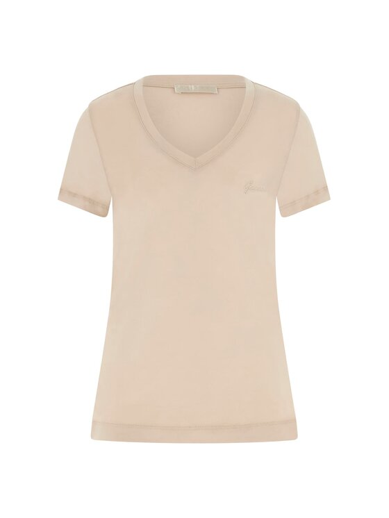 Guess Guess Marškinėliai 172819 Smėlio Classic Fit