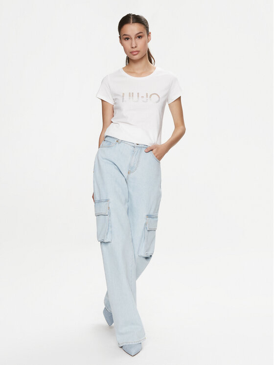 Liu Jo Liu Jo Tričko Ecs T-Shirt Basica M VA4216 JS923 Biela Regular Fit