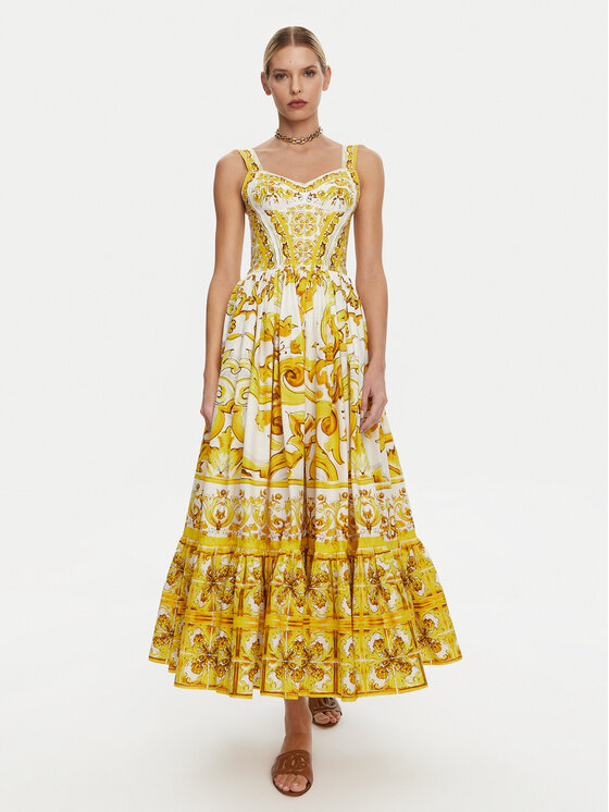 Dolce&Gabbana Dolce&Gabbana Літня сукня F6AEIT HH5A1 Жовтий Regular Fit