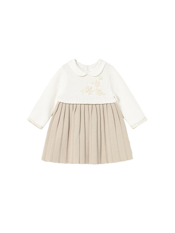 Mayoral Mayoral Elegantne kleit 2804 Beež Regular Fit