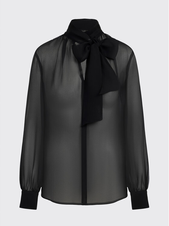 MARI PRETI MARI PRETI Bluzka Mist Czarny Regular Fit