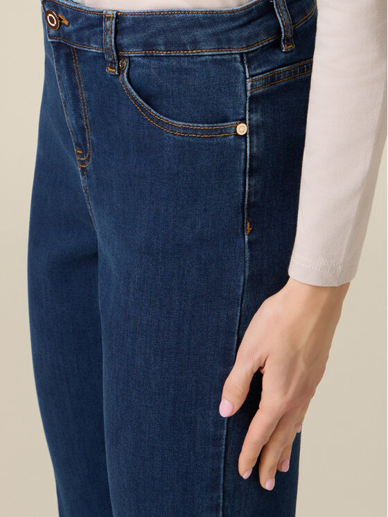 Oltre Oltre Jeansy P456R008880N024 Niebieski Flare Fit