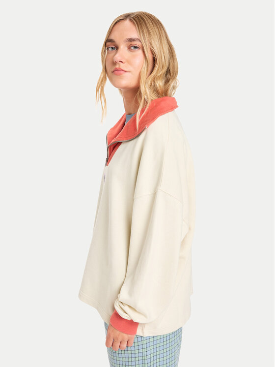 Quiksilver Quiksilver Felpa di pile Sungai Block EQWFT03192 Bianco Oversize