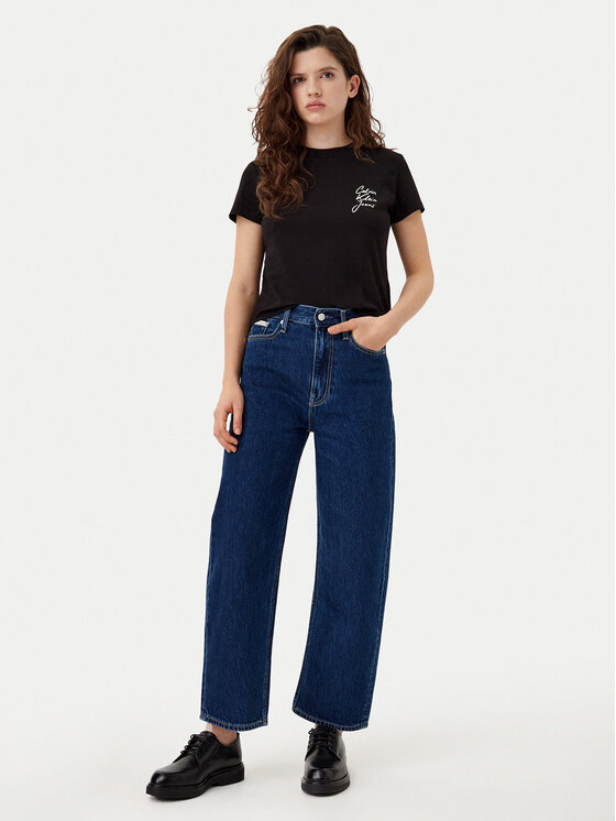 Calvin Klein Jeans Calvin Klein Jeans Džinsai Barrel J20J225004 Tamsiai mėlyna Loose Fit