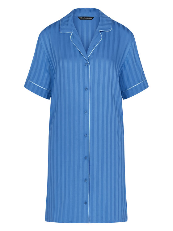 Triumph Triumph Naktskrekls Amourette Jacquard 10227274 Zils Relaxed Fit