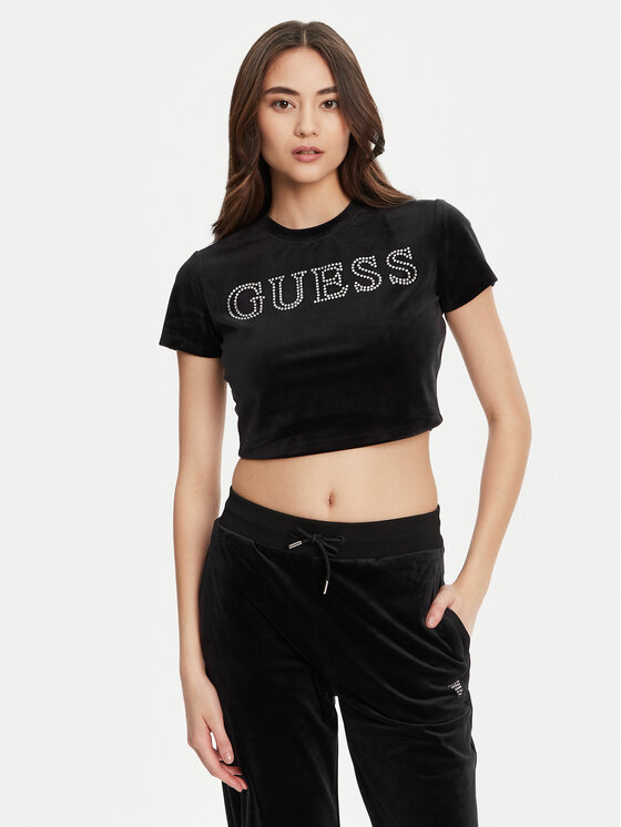 Guess Bluzka V3BI01 K0232 Czarny Regular Fit