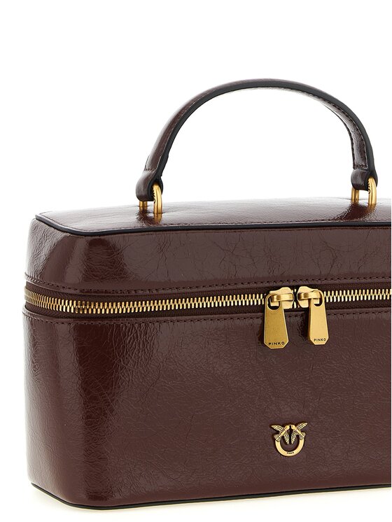 PINKO PINKO Torebka Brown Calfskin Hand Brązowy