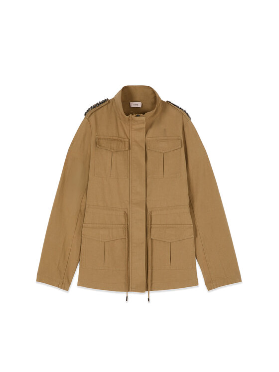Oltre Oltre Giacca di transizione R704R002485N035 Marrone Baggy Fit