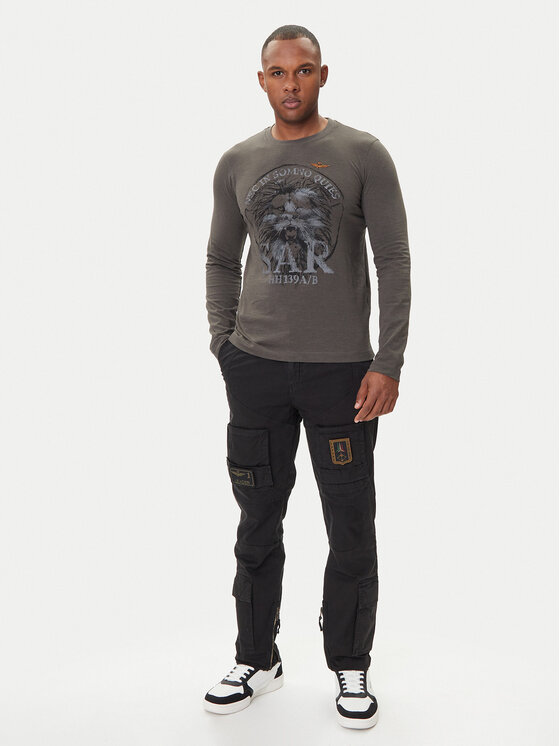 Aeronautica Militare Aeronautica Militare Hlače 252PA1387UCT0149 Crna Regular Fit