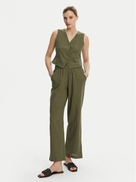 Vero Moda Vero Moda Prsluk Caia 10333795 Zelena Regular Fit