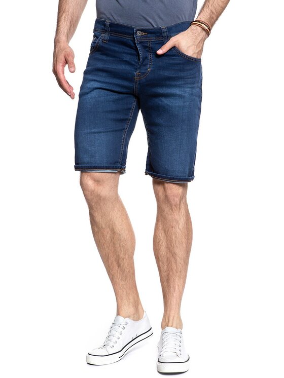 Mustang Mustang Pantaloncini di jeans CHICAGO SHORT Blu Slim Fit