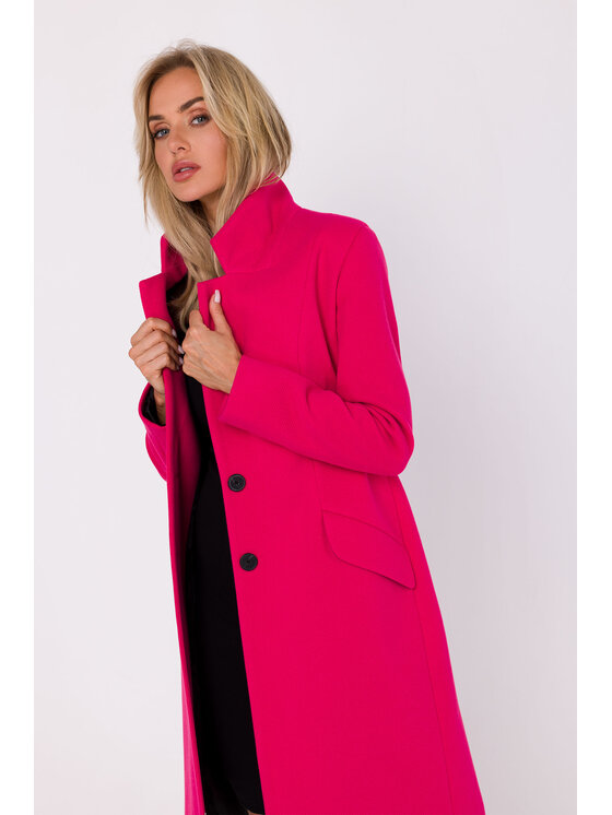 Made of Emotion Made of Emotion Kabát M758 Ružová Modern Fit