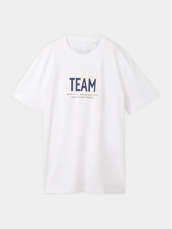 Tom Tailor Denim Tom Tailor Denim T-Shirt 1040838 Biały Regular Fit