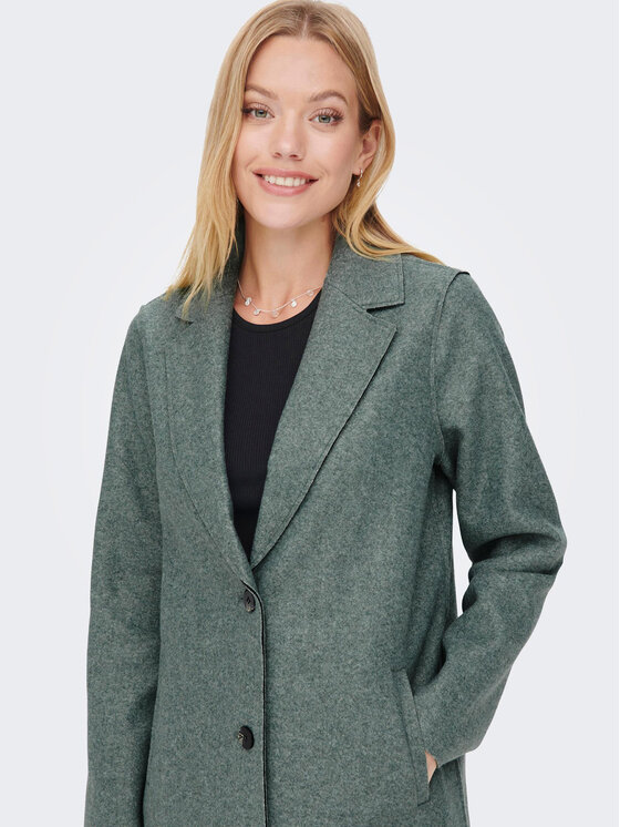 ONLY ONLY Płaszcz przejściowy 15213300 Zielony Regular Fit