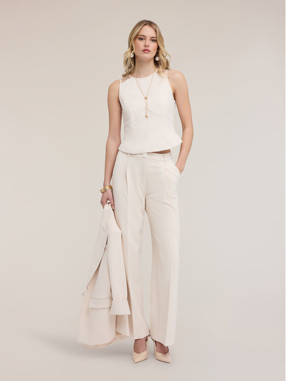 Motivi Motivi Top D023Q000529N002 Crema Slim Fit