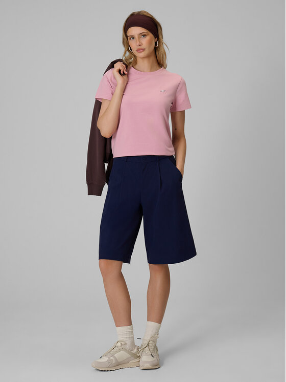 4F 4F T-Shirt BASIC+ Różowy jasny Regular Fit
