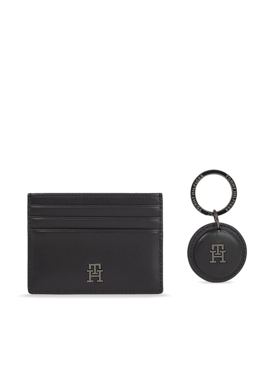 Tommy Hilfiger Karšu turētāja un piekariņa komplekts Gp Imd Cc Holder And Key Fob AM0AM11633 Melns