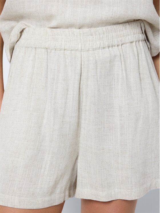 Noisy May Noisy May Pantalon scurți din material Leilani 27028732 Bej Regular Fit