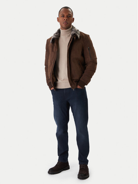 Milestone Milestone Шкіряна куртка Ms Nathan 531630 21250 Коричневий Regular Fit