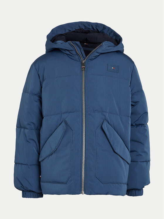 Tommy Hilfiger Tommy Hilfiger Зимно яке Monotype KB0KB09092 Син Regular Fit
