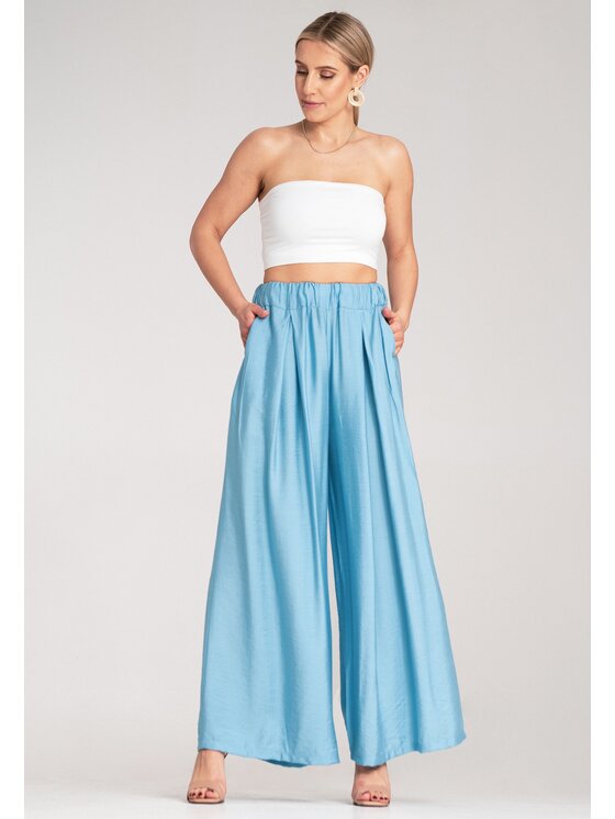 FIGL FIGL Dámske nohavice M1158 Modrá Regular Fit