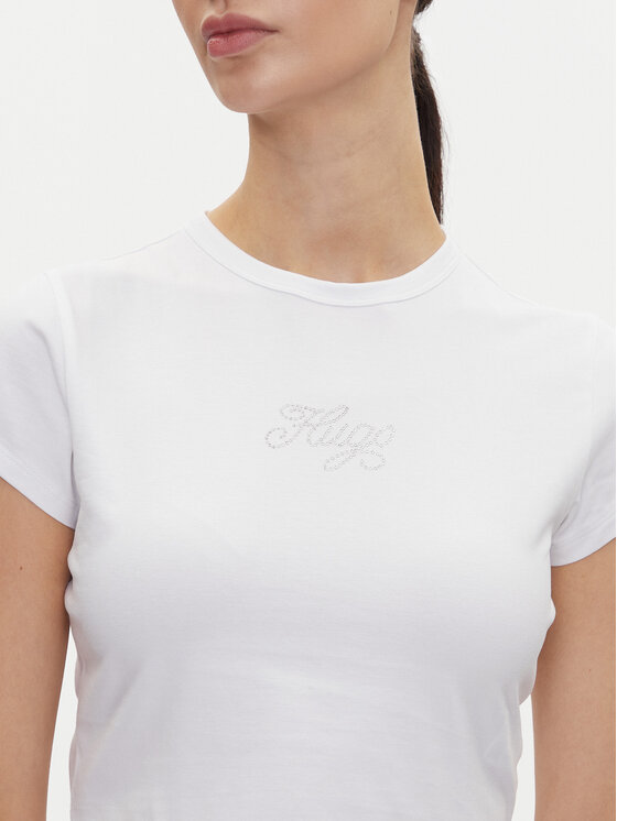 HUGO HUGO Marškinėliai Dome_B 50537247 Balta Slim Fit