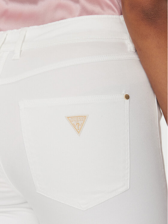 Guess Guess Jeans hlače W5GA91 W93CM Bela Skinny Fit