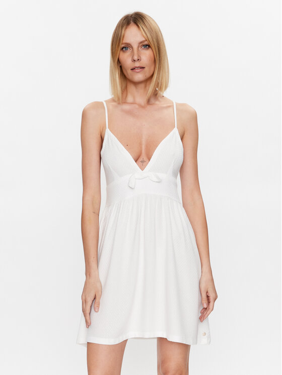 Roxy Roxy Sukienka letnia Bright Light ARJWD03501 Biały Regular Fit