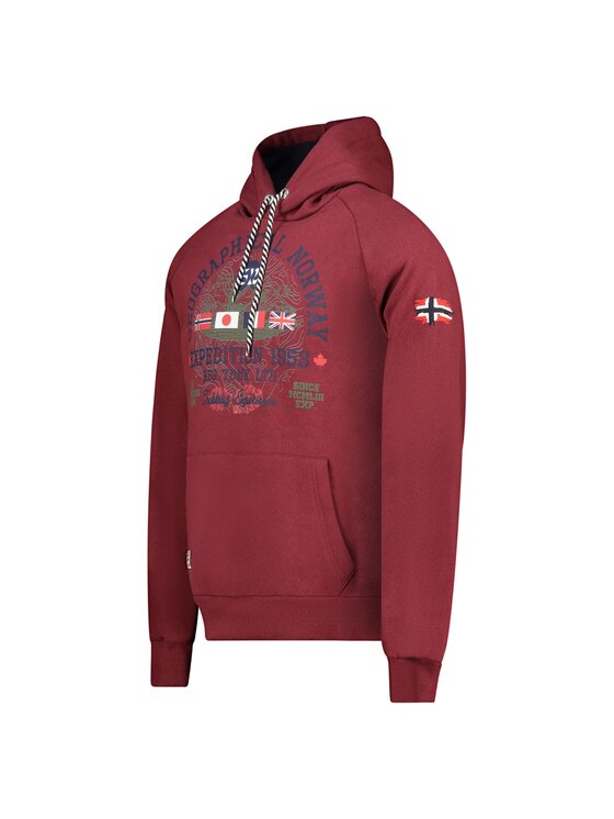 Geographical Norway Geographical Norway Bluza WZ3006H/GN-Burgundy Bordowy Regular Fit