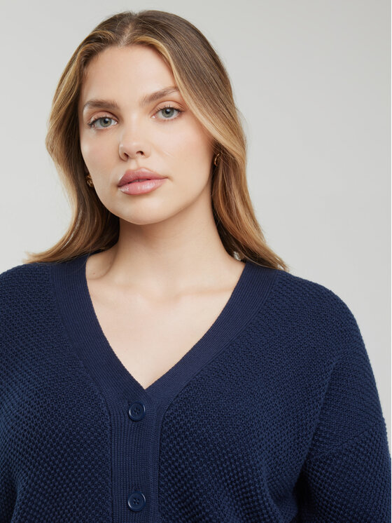 BIG STAR BIG STAR Kardigan SABIRA Granatowy Comfort Fit