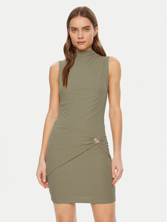 Guess Vestito di maglia W5RK24 KAQL2 Verde Regular Fit, taglia : XXL