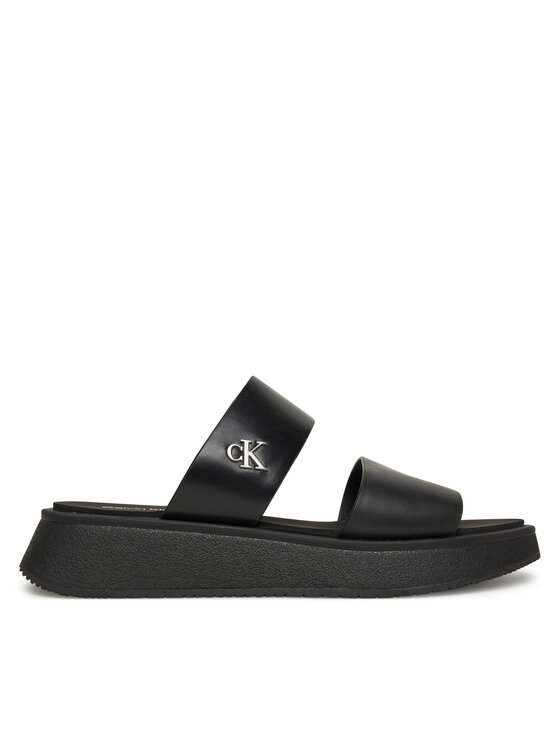 Calvin Klein Jeans Calvin Klein Jeans Şlapi Sandal Slide Double Strap YW0YW01694 Negru