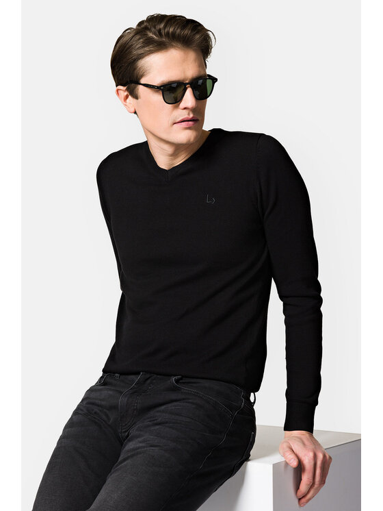 Lancerto Lancerto Sweter Harrison SW073123000005 Czarny Regular Fit