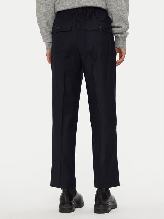 Weekend Max Mara Weekend Max Mara Pantaloni di tessuto Hateley 2425136052 Blu scuro Regular Fit