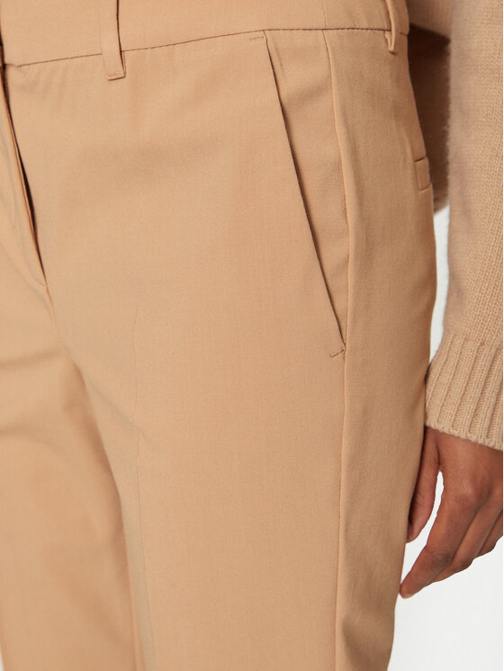 Marella Marella Spodnie materiałowe Gerona 2423136052 Brązowy Straight Fit