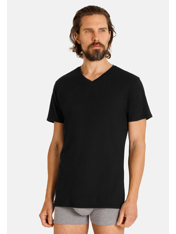 Camano Camano T-Shirt 25086 Czarny Slim Fit