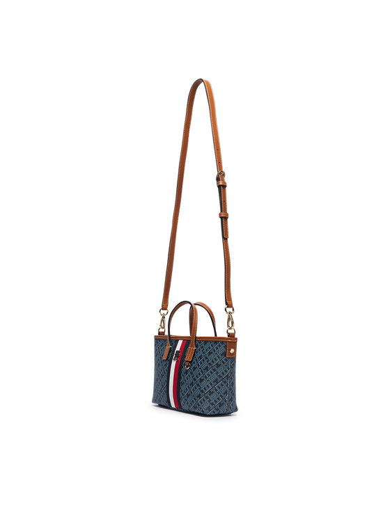 Tommy Hilfiger Tommy Hilfiger Kabelka Th Monoplay Mini Tote Corp AW0AW19177 Tmavomodrá