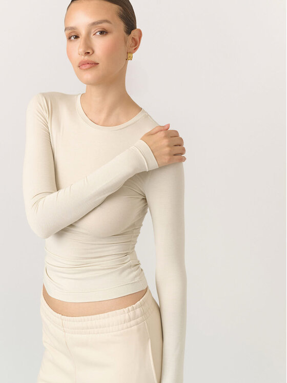 La Mania La Mania Longsleeve SONIA Bianco Classic Fit