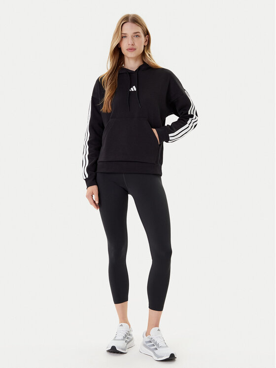 adidas adidas Majica dugih rukava Essentials 3-Stripes JX2538 Crna Regular Fit