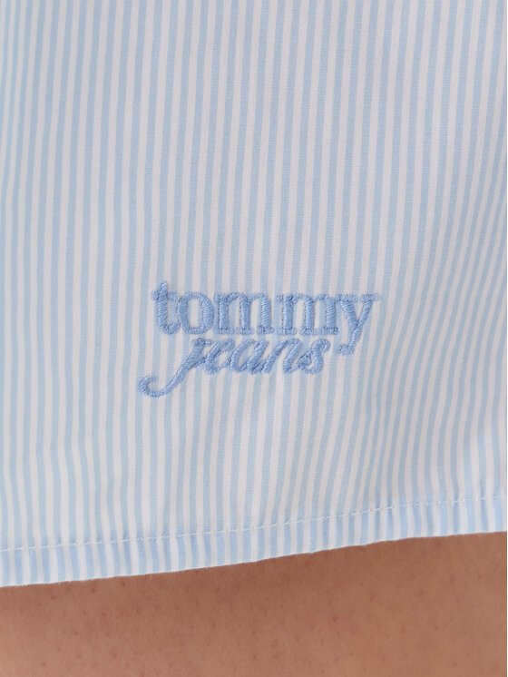 Tommy Jeans Tommy Jeans Marškinių tipo suknelė DW0DW21744 Žydra Regular Fit