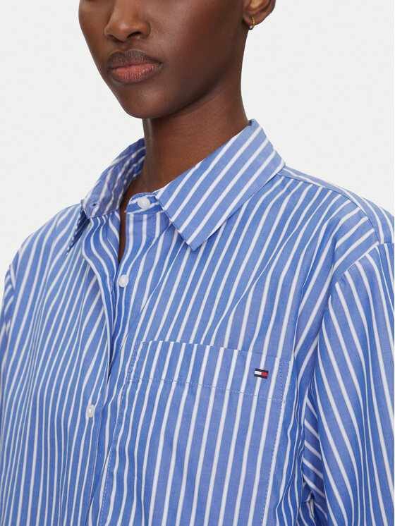 Tommy Hilfiger Tommy Hilfiger Košile WW0WW44717 Modrá Boxy Fit