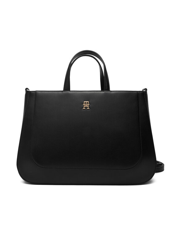 Tommy Hilfiger Tommy Hilfiger Táska Th Glam Satchel AW0AW18145 Fekete