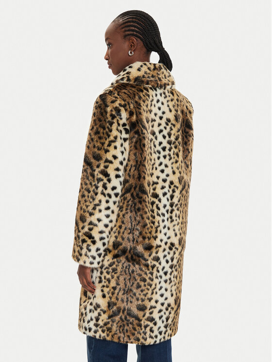 PINKO Pinko Кожено палто Colombia 104253 Бежов Regular Fit